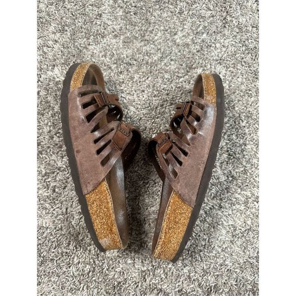 Birkenstock Granada Soft Footbed Strappy Slip on Sandal Brown Women's 6/6.5 37 - Picture 6 of 10